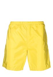 Prada logo-plaque swim shorts - Gelb