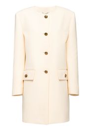 Prada Single-breasted tricotine coat - Nude