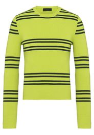 Prada striped lambswool jumper - Grün