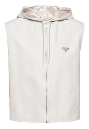 Prada Nappa leather hoodie vest - Weiß