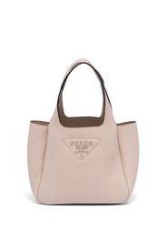 Prada Shopper mit Logo-Schild - Rosa