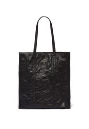 Prada medium crinkled tote bag - Schwarz