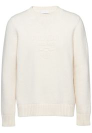 Prada Pullover mit Logo-Stickerei - Weiß