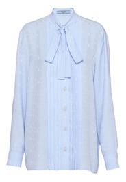 Prada Bluse aus Chinakrepp - Blau