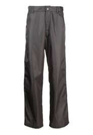 Prada triangle-logo straight-leg trousers - Grau