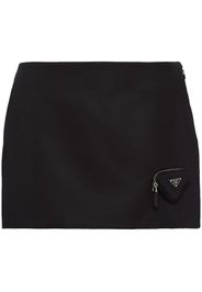 Prada Re-Nylon pouch-embellished miniskirt - Schwarz