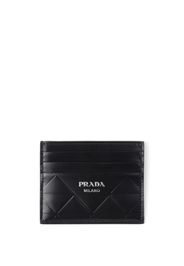 Prada logo-print cardholder - Schwarz