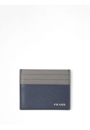 Prada Saffiano leather card holder - Blau