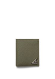 Prada Saffiano leather logo-plaque wallet - Grün