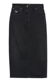 Prada Jeans-Midirock mit Schlitzen - Schwarz