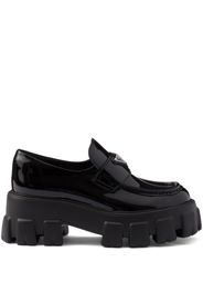 Prada Monolith patent leather loafers - Schwarz