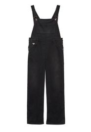 Prada triangle-logo denim jumpsuit - Schwarz