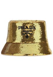 Prada sequin-embellished bucket hat - Gold