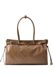 Prada large leather tote bag - Braun