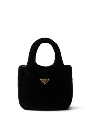 Prada Wattierte Mini-Tasche aus Samt - Schwarz