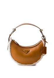 Prada small shearling shoulder bag - Braun