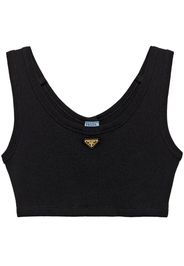 Prada triangle-logo tank top - Schwarz