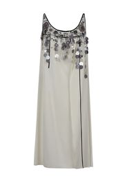 Prada Pailletten-Minikleid mit Perlen - Nude