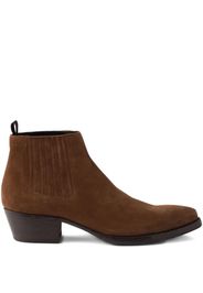 Prada 55mm elasticated-gusset suede chelsea boots - Braun