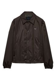 Prada triangle-logo jacket - Grün
