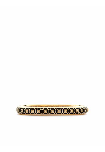 Pragnell 18kt yellow gold Revival black enamel and diamond bangle