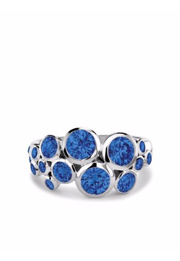 Pragnell Bubbles Blue Sapphire Cocktail Ring 2.82CT in White Gold - Silber