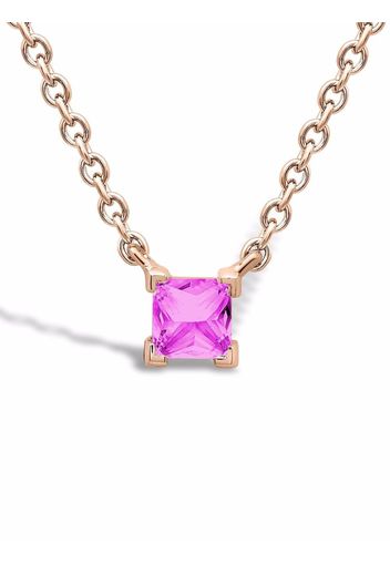 Pragnell 18kt rose gold RockChic sapphire solitaire necklace - Rosa