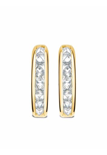 Pragnell 18kt yellow gold RockChic diamond hoop earrings