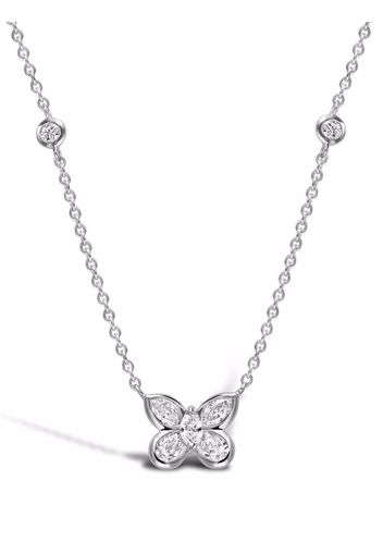 Pragnell 18kt white gold Butterfly diamond pendant necklace - Silber