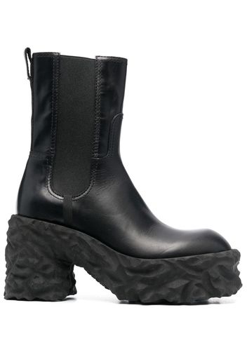 Premiata 95mm chunky-block heel boots - Schwarz