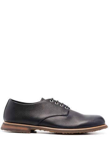 Premiata pebbled-leather derby shoes - Blau