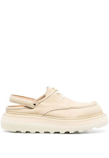 Premiata ridged flatform leather shoes - Nude