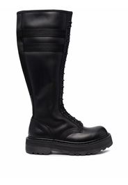 Premiata striped knee-high boots - Schwarz