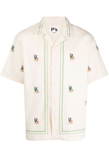 President’S embroidered short-sleeve shirt - Weiß