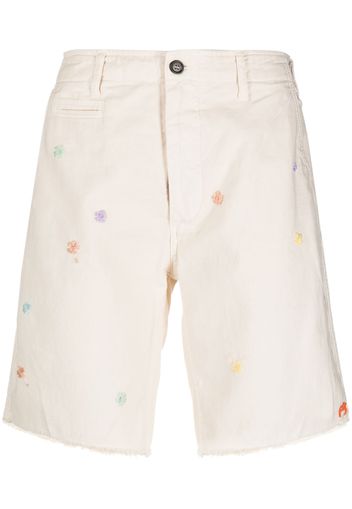 President’S floral-embroidered cotton shorts - Nude