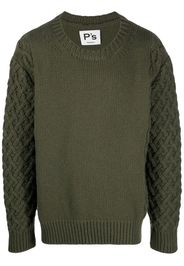 President’S cable-knit crew neck jumper - Grün