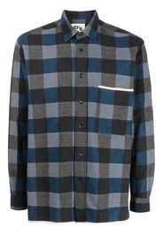 PRESIDENT'S check-print cotton shirt - Blau