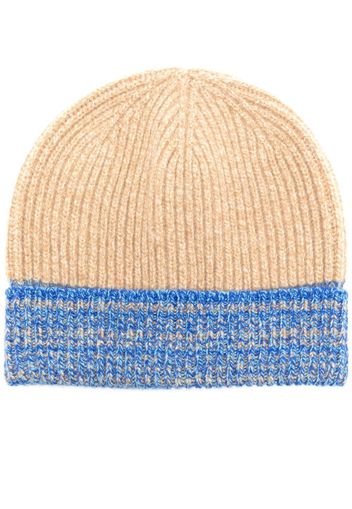 Pringle of Scotland two-tone ribbed beanie - Nude