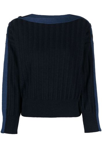 Pringle of Scotland ribbed-knit wool jumper - Blau