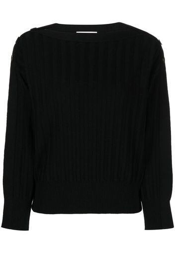 Pringle of Scotland ribbed-knit wool jumper - Schwarz