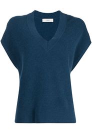 Pringle of Scotland ribbed V-neck knitted top - Blau