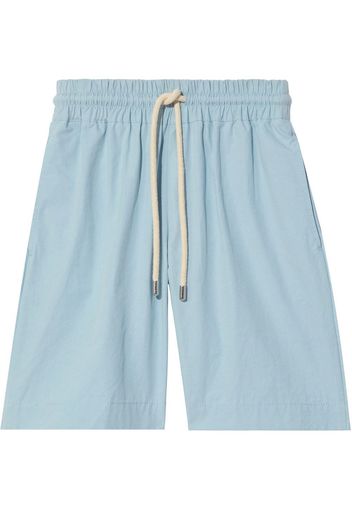 Proenza Schouler White Label Cotton Linen Shorts - Blau