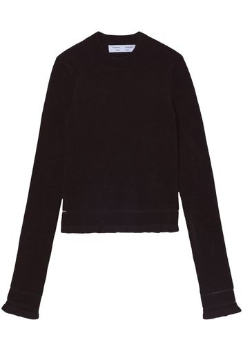 Proenza Schouler White Label chenille-texture long-sleeved sweater - Schwarz