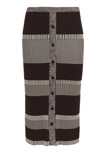 Proenza Schouler White Label striped midi skirt - Braun