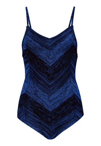 Proenza Schouler White Label striped marl-knit bodysuit - Blau