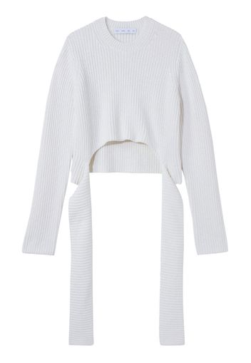 Proenza Schouler White Label ribbed-knit wrap jumper - Weiß