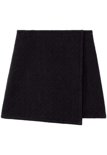 Proenza Schouler White Label tweed wrap miniskirt - Schwarz