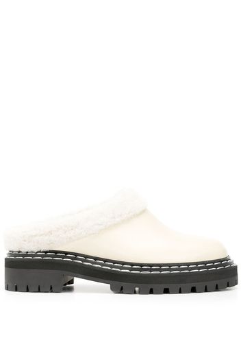 Proenza Schouler Mules mit Shearling-Futter - Weiß