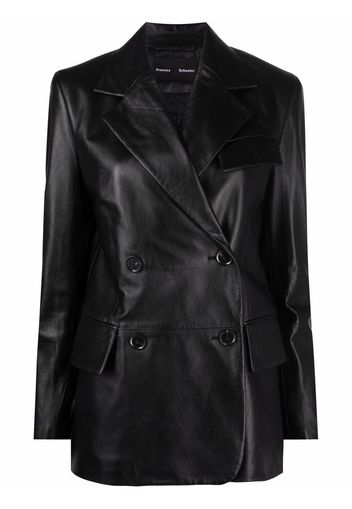 Proenza Schouler Einreihiger Blazer aus Leder - Schwarz