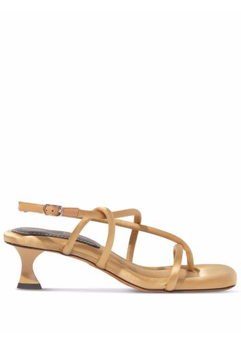 Proenza Schouler SQUARE STRAPPY SANDALS - 50MM - Nude